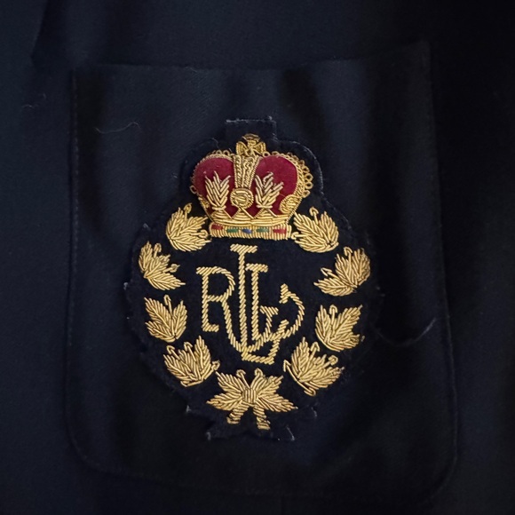 Ralph Lauren Classic Women's Navy Blue Double-breasted Blazer 10P VTG - Picture 4 of 4